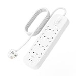 Belkin Surge Protector Power Strip - 8 AC Outlets with 2 USB-C ports - 2M Cord