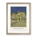 The Yellow House With Border By Vincent Van Gogh Classic Painting Framed Wall Art Print, Ready to Hang Picture for Living Room Bedroom Home Office Décor, Oak A3 (34 x 46 cm)