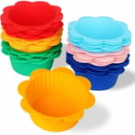 54-pack Silikon Muffinsformar, Silikon Cupcake-Bakformar Återanvändbara Muffinsformar Cupcake-Papper Kopparhållare för Muffins