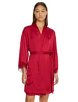 Tommy Hilfiger Womens Ditsy Lace Kimono Robe - Red - Size Medium