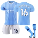 23-24 Manchester City Home Kids Football Kit nr 16 Rodrigo J 26