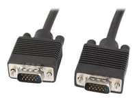 Lanberg - Vga-Kabel - Hd-15 (Vga) (Hane) Till Hd-15 (Vga) (Hane) - 10 M - Tumskruvar - Svart