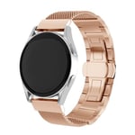 Strap-it Bracelet acier Milanais - compatible pour Huawei Watch GT 2 (or rose)