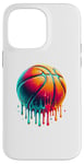 Coque pour iPhone 14 Pro Max Coloré Joueur de Basket Panier Panier