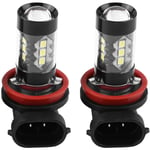 Tonysa - Ampoules Antibrouillard led H11 H8, 2 Ampoules de Phare led 80 w, Ampoules de Feux Diurnes 12 v à 24 v pour Voitures, Camions, suv,