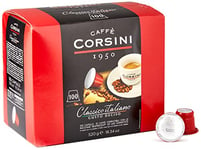 Caffè Corsini - Classico Italiano. Mélange de café en capsules compatibles Nespresso, au goût fort et prononcé - Paquet de 100 capsules