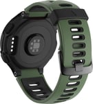 Bracelet 735xt Forerunner Montre Fitness Tracker Silicone Souple Bracelet De Replacement Sport Compatible Forerunner 230/235/620/630/735xt(Vert Armée - Noir)[Dzb134110]