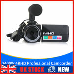 3.0 Inch 4K HD Camera Professional Camcorder LCD Video Touch Screen Camera