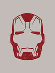 Komar Iron Man Helmet MK 43 Sticker mural décoratif pour chambre d'enfant Motif Marvel 30 x 40 cm