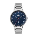 Lacoste Analogue Quartz Watch for Men with Silver Stainless Steel Bracelet - 2011166