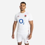 Umbro Mens England Rugby Home Shirt 2024 Six Nations Adults White M