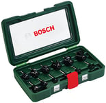 Bosch 12 pièces Ensemble de fraises au carbure (pour le bois, emmanchement Ø 1/4", accessoires défonceuse)