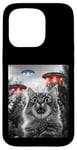 Coque pour iPhone 15 Pro Maine Coon Cat Selfie avec Alien OVNI Homme, Femme, Enfant