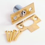 SMALL 16mm BRASS BALES CATCH Roller Ball Door Cupboard Frame Mortice Latch Lock