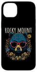 Coque pour iPhone 14 Plus Rocky Mount NC Fun Ours portant des lunettes Motif fleurs