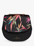 Sara Miller Half Moon Cross Body Bag, Black Bamboo