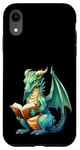 Coque pour iPhone XR Dragon avec livre