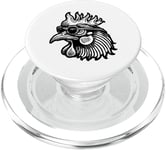 Illustration de poulet amusant et insolite Animaux de ferme Art PopSockets PopGrip pour MagSafe