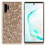 Glitter Samsung Galaxy Note 10 Plus skal - Guld