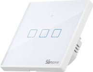 Sonoff Touch Ljusströmbrytare Wifi + Rf 433 Sonoff T2 Eu Tx (3-Kanals) Ny Version