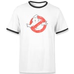 Ghostbusters Vintage Classic Logo Men's Ringer T-Shirt - White/Black - XL