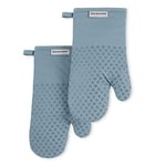 KitchenAid Asteroid Oven Mitt Set, 7"x12.5", Fog Blue, 2 Piece