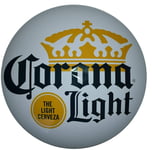 Corona Light Label Round Large Domed Metal Sign 420mm/15" (st)