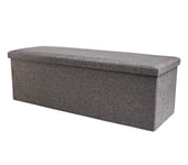 Zuvo Storage Ottoman Fold able Stool Chair and Box in Fabric. Can Hold upto 300kgs, Perfect for Childrens Room, Bedroom, hallway shoe bench, coffee table, storage chest or toy box