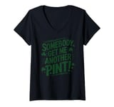 Womens Funny Saint Patricks Day Irish Pride Shamrock Lucky Green V-Neck T-Shirt