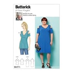 Butterick Patterns 6571 Patterns T-shirt et robe pour femme Multicolore 17 x 0,5 x 22 cm