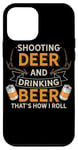 Coque pour iPhone 12 mini Chasseur de cerf et de bière, bière, drôle