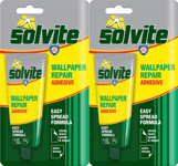 2x Solvite Wallpaper Repair Adhesive Paste Fixing Tears Overlap Seams Edges 56g