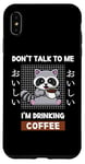 Coque pour iPhone XS Max Café Kawaii Raccoon Ne me parle pas, je bois du café