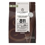 Callebaut Choklad Belgisk Mörk 811, 2,5 kg -