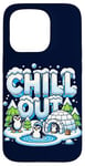 Coque pour iPhone 15 Pro Antarctique Pingouin Lover Chill Out Cute Winter Pingouin Igloo