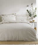 The Linen Yard Hebden Duvet Cover Set, Natural, Double