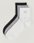 New Balance Running 3-Pack Ankle Running Socks White/Grey/Black