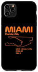 Coque pour iPhone 11 Pro Max Circuit de course à Miami Formula Racing Circuits Sport