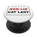 Non-Lib Cat Lady – Funny Anti-Woke USA PopSockets PopGrip Adhésif