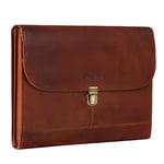 STILORD 'Duncan' Housse Macbook 15 Pouces Cuir Vintage Sac d'Ordinateur PC Portable Compatible avec Organizer pour Hommes et Femmes A4 Cuir Véritable, Couleur:Cognac Marron