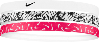 Nike Printed Headbands 3pk Treenitarvikkeet WHITE/ASTER PINK