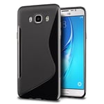 Pour Samsung Galaxy j7 (2016)  Coque en Gel Silicone S-line S-Ligne Noir