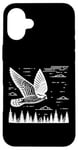 Coque pour iPhone 16 Plus Line Art Oiseau et ornithologue Common Nighthawk