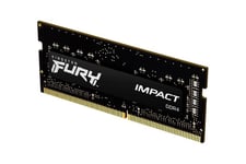 Kingston FURY Impact - 8GB - DDR4 RAM - 3200MHz - SO DIMM 260-PIN - Ikke-ECC - CL20