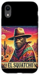 Coque pour iPhone XR El Squatcho Bigfoot Cowboy Sunset Funny Western Sasquatch