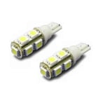 LED-posisjonslys, sokkel W5W, 9-LED (2-pakning)