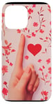 Coque pour iPhone 13 Pro Max Kpop Finger Heart Gesture - Accessoire de mode coréen tendance