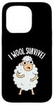 Coque pour iPhone 15 Pro I Wool Survive est un jeu de mots amusant en forme de mouton