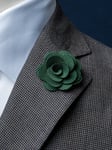 Grön lapel pin blomma ros