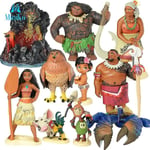 10st/ set Tecknad Moana Prinsessa Legend Vaiana Maui Chief Tui Tala Heihei Pua Actionfigur Dekorleksaker